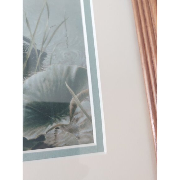 Framed & Matted Michael Dumas Art Print "Bright Water" Loons and Chicks 21 x 17 - Picture 13 of 13